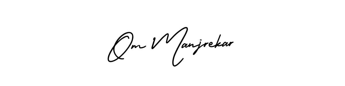 AmerikaSignatureDemo-Regular is a professional signature style that is perfect for those who want to add a touch of class to their signature. It is also a great choice for those who want to make their signature more unique. Get Om Manjrekar name to fancy signature for free. Om Manjrekar signature style 3 images and pictures png