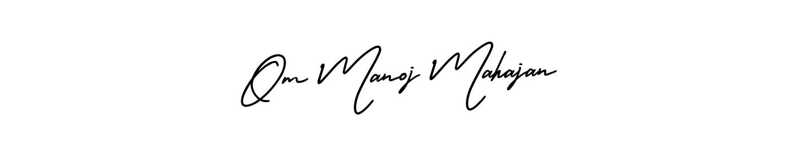 How to make Om Manoj Mahajan signature? AmerikaSignatureDemo-Regular is a professional autograph style. Create handwritten signature for Om Manoj Mahajan name. Om Manoj Mahajan signature style 3 images and pictures png