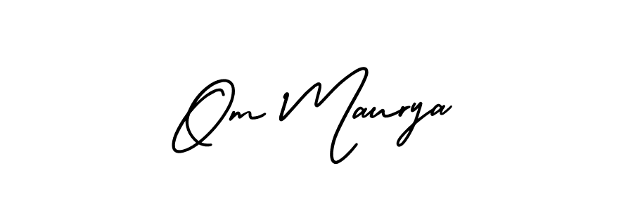 AmerikaSignatureDemo-Regular is a professional signature style that is perfect for those who want to add a touch of class to their signature. It is also a great choice for those who want to make their signature more unique. Get Om Maurya name to fancy signature for free. Om Maurya signature style 3 images and pictures png