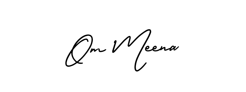 This is the best signature style for the Om Meena name. Also you like these signature font (AmerikaSignatureDemo-Regular). Mix name signature. Om Meena signature style 3 images and pictures png