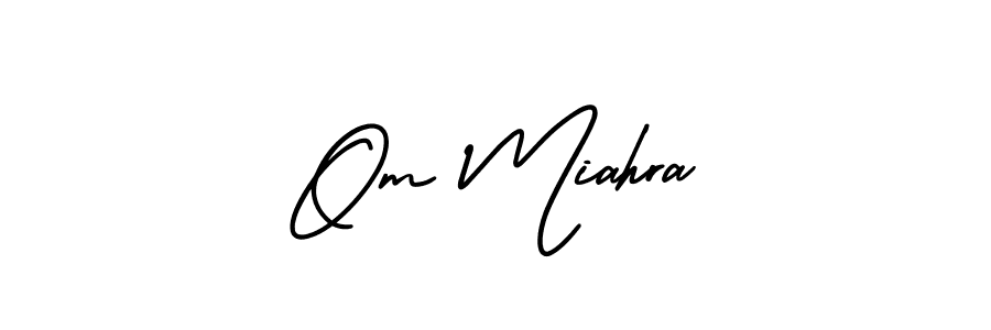 if you are searching for the best signature style for your name Om Miahra. so please give up your signature search. here we have designed multiple signature styles  using AmerikaSignatureDemo-Regular. Om Miahra signature style 3 images and pictures png
