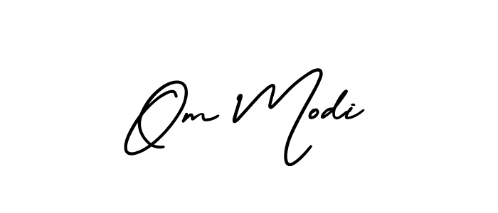 Design your own signature with our free online signature maker. With this signature software, you can create a handwritten (AmerikaSignatureDemo-Regular) signature for name Om Modi. Om Modi signature style 3 images and pictures png