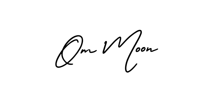 Also we have Om Moon name is the best signature style. Create professional handwritten signature collection using AmerikaSignatureDemo-Regular autograph style. Om Moon signature style 3 images and pictures png