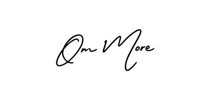 Design your own signature with our free online signature maker. With this signature software, you can create a handwritten (AmerikaSignatureDemo-Regular) signature for name Om More. Om More signature style 3 images and pictures png