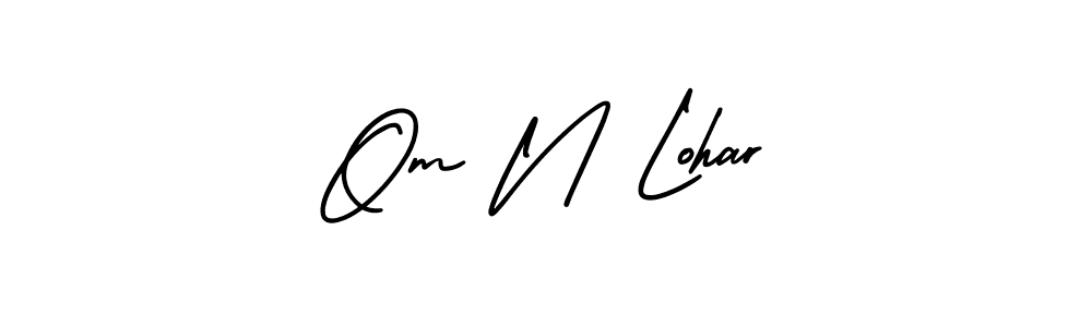 Use a signature maker to create a handwritten signature online. With this signature software, you can design (AmerikaSignatureDemo-Regular) your own signature for name Om N Lohar. Om N Lohar signature style 3 images and pictures png