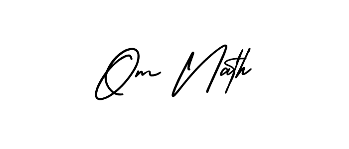 This is the best signature style for the Om Nath name. Also you like these signature font (AmerikaSignatureDemo-Regular). Mix name signature. Om Nath signature style 3 images and pictures png