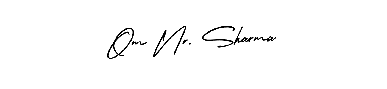 Also You can easily find your signature by using the search form. We will create Om Nr. Sharma name handwritten signature images for you free of cost using AmerikaSignatureDemo-Regular sign style. Om Nr. Sharma signature style 3 images and pictures png