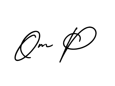 Also You can easily find your signature by using the search form. We will create Om P name handwritten signature images for you free of cost using AmerikaSignatureDemo-Regular sign style. Om P signature style 3 images and pictures png