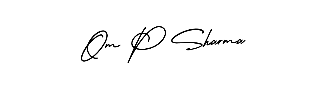 Also You can easily find your signature by using the search form. We will create Om P Sharma name handwritten signature images for you free of cost using AmerikaSignatureDemo-Regular sign style. Om P Sharma signature style 3 images and pictures png