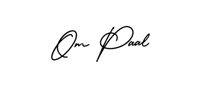 Om Paal stylish signature style. Best Handwritten Sign (AmerikaSignatureDemo-Regular) for my name. Handwritten Signature Collection Ideas for my name Om Paal. Om Paal signature style 3 images and pictures png