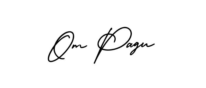 How to make Om Pagu signature? AmerikaSignatureDemo-Regular is a professional autograph style. Create handwritten signature for Om Pagu name. Om Pagu signature style 3 images and pictures png