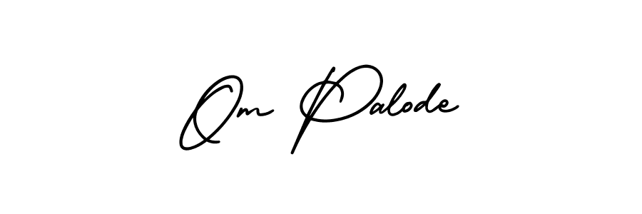 It looks lik you need a new signature style for name Om Palode. Design unique handwritten (AmerikaSignatureDemo-Regular) signature with our free signature maker in just a few clicks. Om Palode signature style 3 images and pictures png