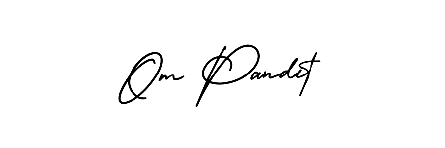 if you are searching for the best signature style for your name Om Pandit. so please give up your signature search. here we have designed multiple signature styles  using AmerikaSignatureDemo-Regular. Om Pandit signature style 3 images and pictures png