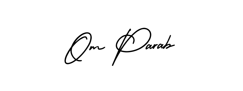 Also we have Om Parab name is the best signature style. Create professional handwritten signature collection using AmerikaSignatureDemo-Regular autograph style. Om Parab signature style 3 images and pictures png