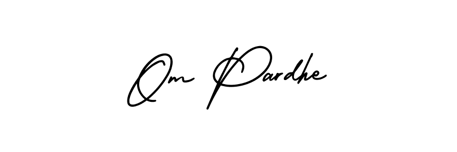 Use a signature maker to create a handwritten signature online. With this signature software, you can design (AmerikaSignatureDemo-Regular) your own signature for name Om Pardhe. Om Pardhe signature style 3 images and pictures png