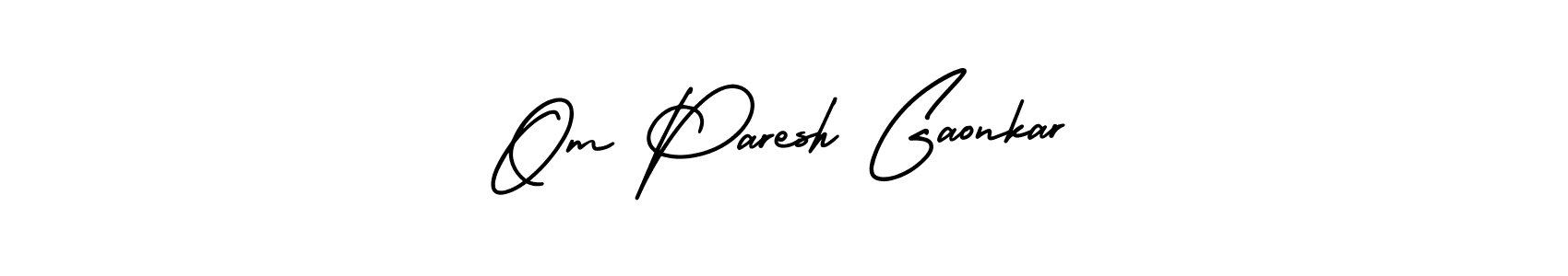 How to Draw Om Paresh Gaonkar signature style? AmerikaSignatureDemo-Regular is a latest design signature styles for name Om Paresh Gaonkar. Om Paresh Gaonkar signature style 3 images and pictures png