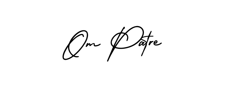 if you are searching for the best signature style for your name Om Patre. so please give up your signature search. here we have designed multiple signature styles  using AmerikaSignatureDemo-Regular. Om Patre signature style 3 images and pictures png