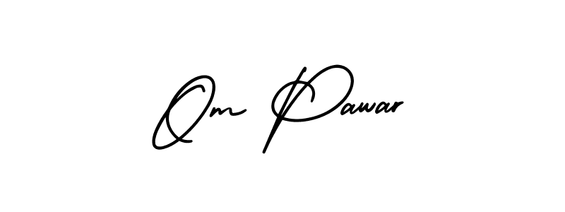 How to make Om Pawar signature? AmerikaSignatureDemo-Regular is a professional autograph style. Create handwritten signature for Om Pawar name. Om Pawar signature style 3 images and pictures png