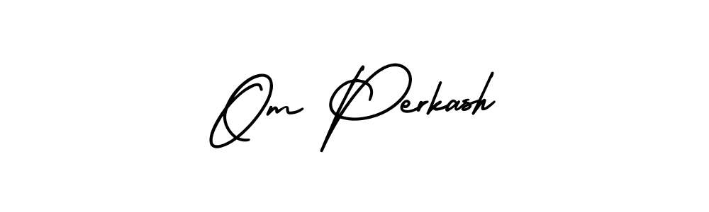 Use a signature maker to create a handwritten signature online. With this signature software, you can design (AmerikaSignatureDemo-Regular) your own signature for name Om Perkash. Om Perkash signature style 3 images and pictures png