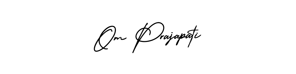 Make a beautiful signature design for name Om Prajapati. With this signature (AmerikaSignatureDemo-Regular) style, you can create a handwritten signature for free. Om Prajapati signature style 3 images and pictures png