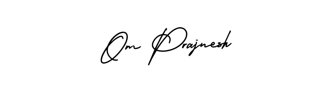 Make a beautiful signature design for name Om Prajnesh. With this signature (AmerikaSignatureDemo-Regular) style, you can create a handwritten signature for free. Om Prajnesh signature style 3 images and pictures png
