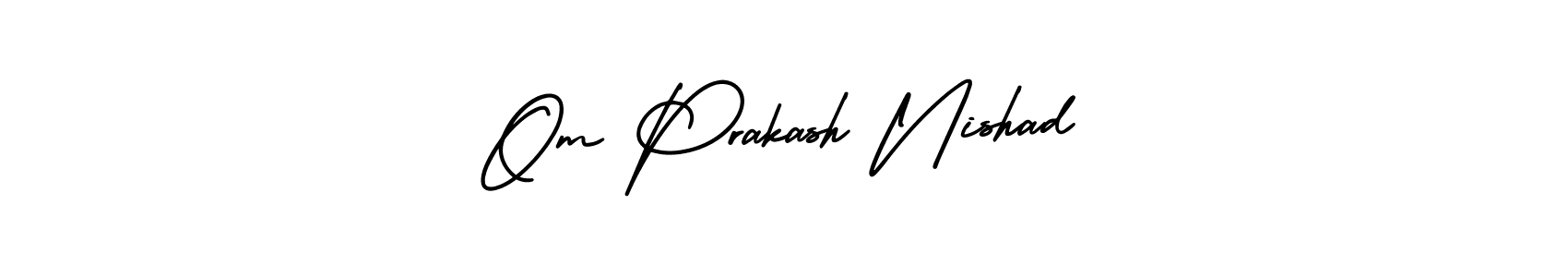 It looks lik you need a new signature style for name Om Prakash Nishad. Design unique handwritten (AmerikaSignatureDemo-Regular) signature with our free signature maker in just a few clicks. Om Prakash Nishad signature style 3 images and pictures png