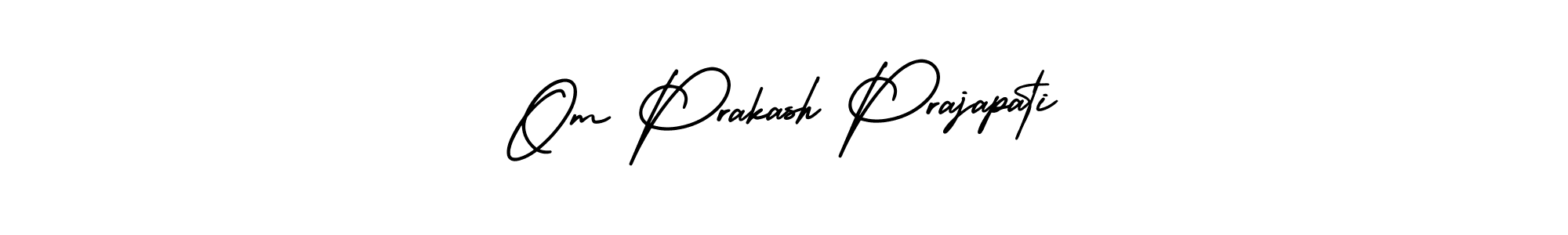 Make a beautiful signature design for name Om Prakash Prajapati. With this signature (AmerikaSignatureDemo-Regular) style, you can create a handwritten signature for free. Om Prakash Prajapati signature style 3 images and pictures png