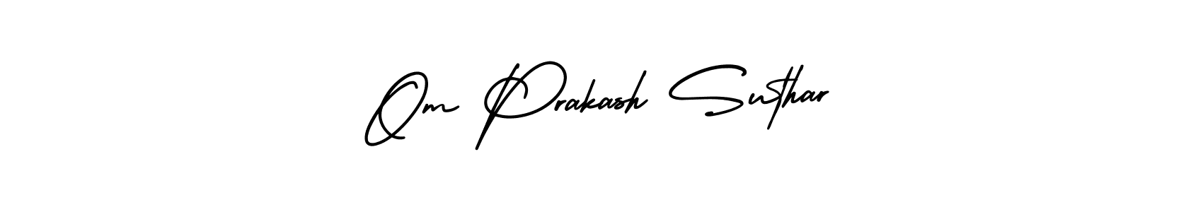 Create a beautiful signature design for name Om Prakash Suthar. With this signature (AmerikaSignatureDemo-Regular) fonts, you can make a handwritten signature for free. Om Prakash Suthar signature style 3 images and pictures png