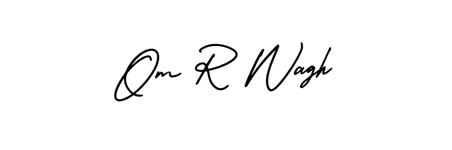 Also we have Om R Wagh name is the best signature style. Create professional handwritten signature collection using AmerikaSignatureDemo-Regular autograph style. Om R Wagh signature style 3 images and pictures png