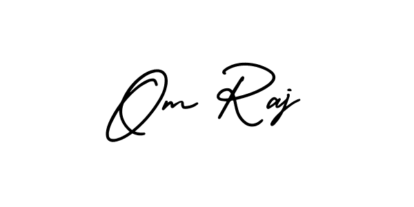 Similarly AmerikaSignatureDemo-Regular is the best handwritten signature design. Signature creator online .You can use it as an online autograph creator for name Om Raj. Om Raj signature style 3 images and pictures png