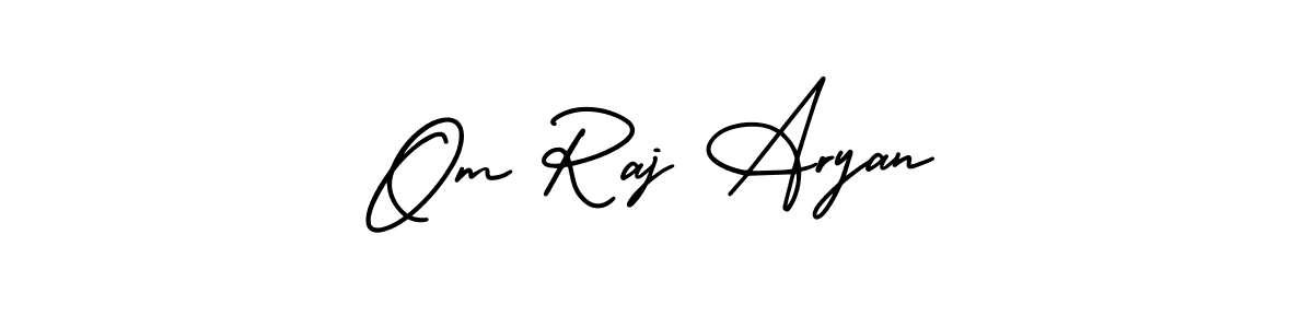 Use a signature maker to create a handwritten signature online. With this signature software, you can design (AmerikaSignatureDemo-Regular) your own signature for name Om Raj Aryan. Om Raj Aryan signature style 3 images and pictures png