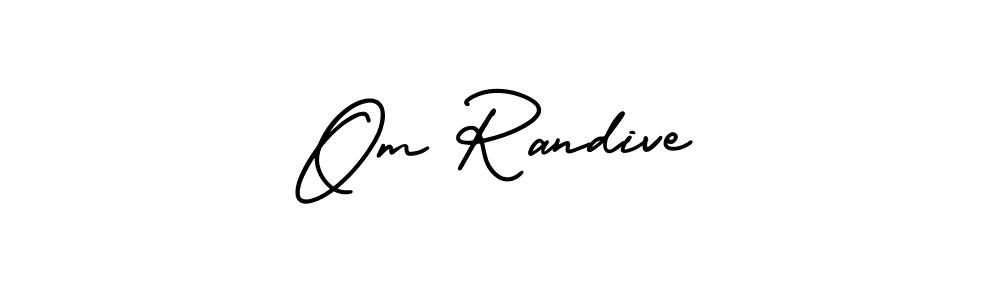 Also You can easily find your signature by using the search form. We will create Om Randive name handwritten signature images for you free of cost using AmerikaSignatureDemo-Regular sign style. Om Randive signature style 3 images and pictures png