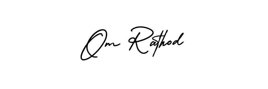 Create a beautiful signature design for name Om Rathod. With this signature (AmerikaSignatureDemo-Regular) fonts, you can make a handwritten signature for free. Om Rathod signature style 3 images and pictures png