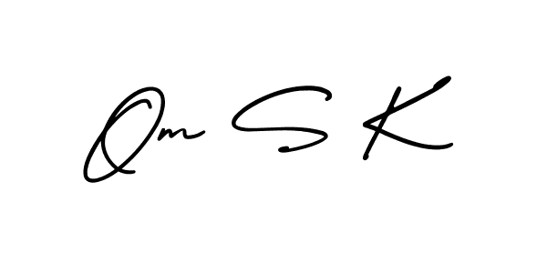 This is the best signature style for the Om S K name. Also you like these signature font (AmerikaSignatureDemo-Regular). Mix name signature. Om S K signature style 3 images and pictures png