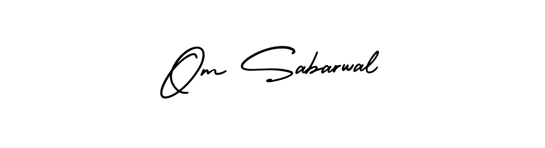 Also You can easily find your signature by using the search form. We will create Om Sabarwal name handwritten signature images for you free of cost using AmerikaSignatureDemo-Regular sign style. Om Sabarwal signature style 3 images and pictures png