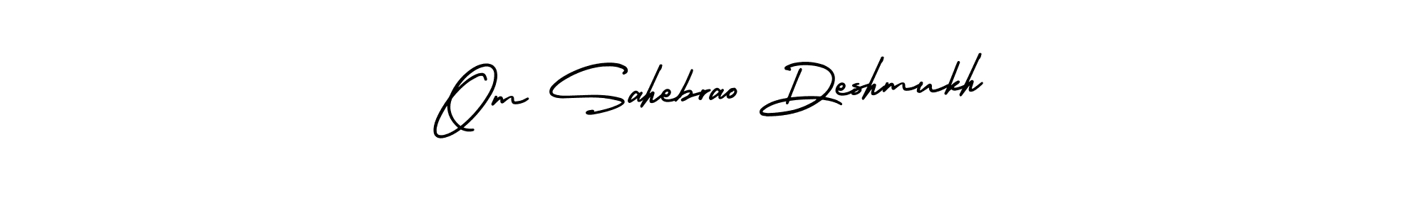 if you are searching for the best signature style for your name Om Sahebrao Deshmukh. so please give up your signature search. here we have designed multiple signature styles  using AmerikaSignatureDemo-Regular. Om Sahebrao Deshmukh signature style 3 images and pictures png