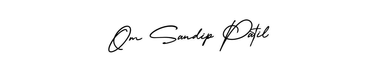 Use a signature maker to create a handwritten signature online. With this signature software, you can design (AmerikaSignatureDemo-Regular) your own signature for name Om Sandip Patil. Om Sandip Patil signature style 3 images and pictures png