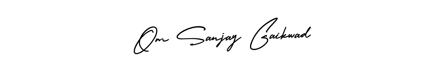 if you are searching for the best signature style for your name Om Sanjay Gaikwad. so please give up your signature search. here we have designed multiple signature styles  using AmerikaSignatureDemo-Regular. Om Sanjay Gaikwad signature style 3 images and pictures png