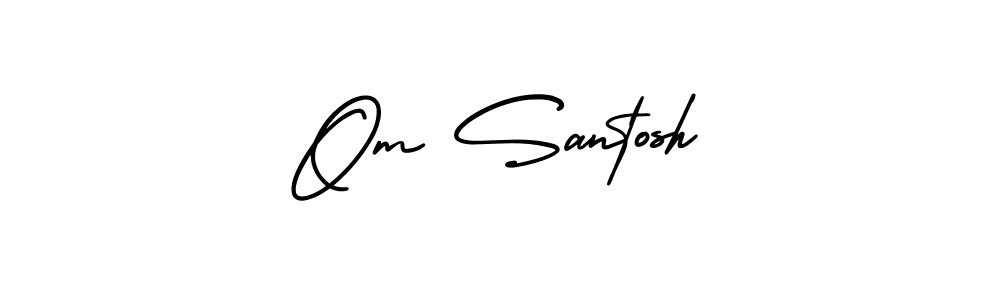 This is the best signature style for the Om Santosh name. Also you like these signature font (AmerikaSignatureDemo-Regular). Mix name signature. Om Santosh signature style 3 images and pictures png