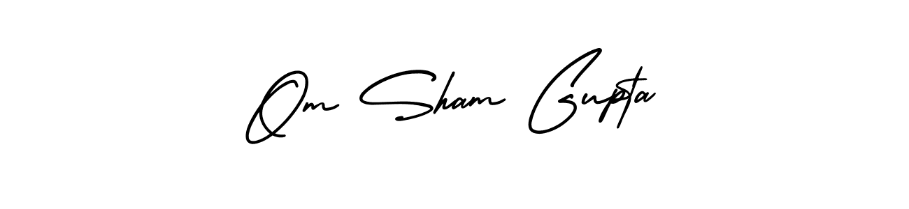 Create a beautiful signature design for name Om Sham Gupta. With this signature (AmerikaSignatureDemo-Regular) fonts, you can make a handwritten signature for free. Om Sham Gupta signature style 3 images and pictures png