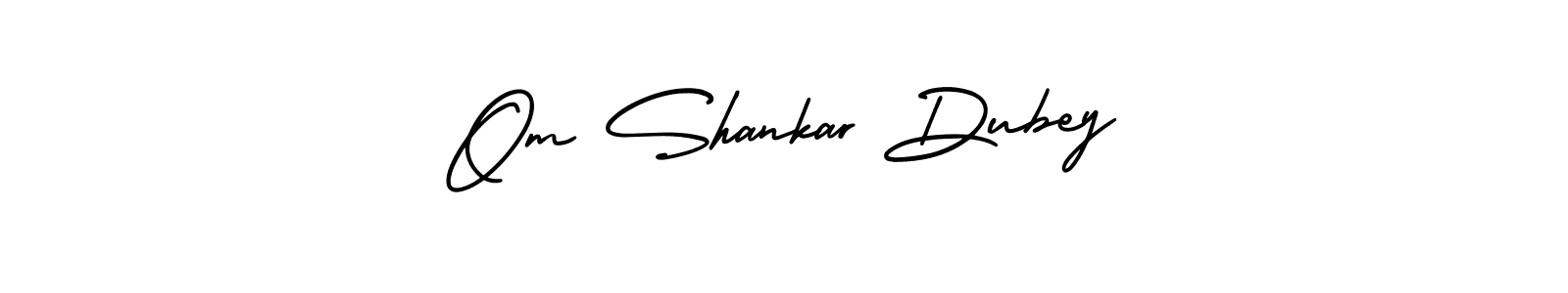 You should practise on your own different ways (AmerikaSignatureDemo-Regular) to write your name (Om Shankar Dubey) in signature. don't let someone else do it for you. Om Shankar Dubey signature style 3 images and pictures png