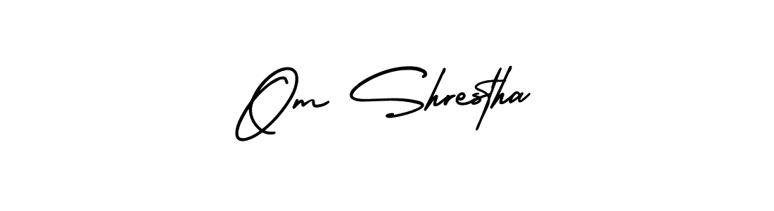 Best and Professional Signature Style for Om Shrestha. AmerikaSignatureDemo-Regular Best Signature Style Collection. Om Shrestha signature style 3 images and pictures png