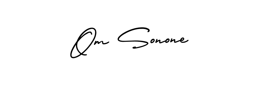 Make a beautiful signature design for name Om Sonone. With this signature (AmerikaSignatureDemo-Regular) style, you can create a handwritten signature for free. Om Sonone signature style 3 images and pictures png