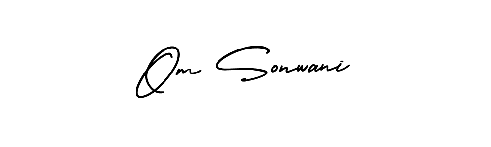 How to make Om Sonwani signature? AmerikaSignatureDemo-Regular is a professional autograph style. Create handwritten signature for Om Sonwani name. Om Sonwani signature style 3 images and pictures png