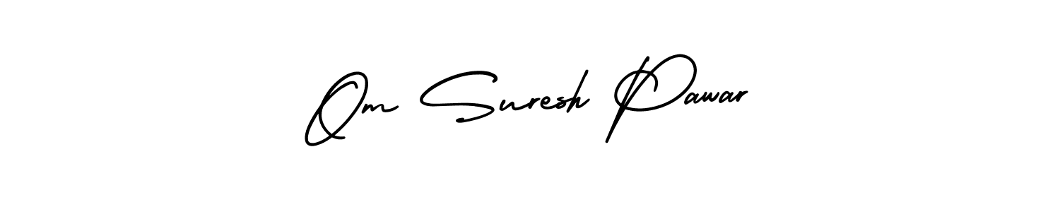 Also You can easily find your signature by using the search form. We will create Om Suresh Pawar name handwritten signature images for you free of cost using AmerikaSignatureDemo-Regular sign style. Om Suresh Pawar signature style 3 images and pictures png