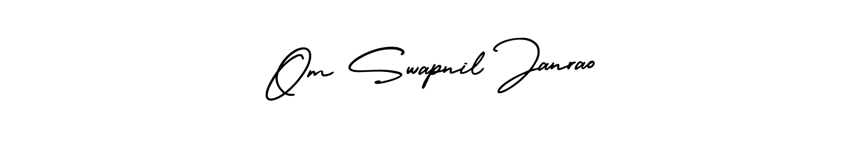 Design your own signature with our free online signature maker. With this signature software, you can create a handwritten (AmerikaSignatureDemo-Regular) signature for name Om Swapnil Janrao. Om Swapnil Janrao signature style 3 images and pictures png