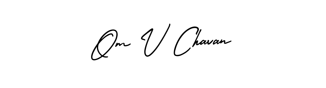 You can use this online signature creator to create a handwritten signature for the name Om V Chavan. This is the best online autograph maker. Om V Chavan signature style 3 images and pictures png