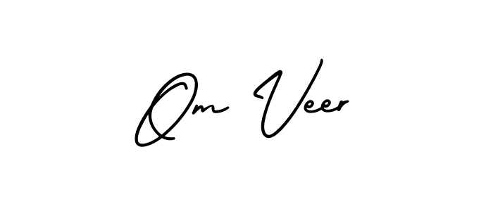 How to make Om Veer signature? AmerikaSignatureDemo-Regular is a professional autograph style. Create handwritten signature for Om Veer name. Om Veer signature style 3 images and pictures png