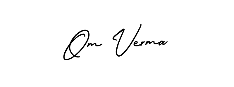AmerikaSignatureDemo-Regular is a professional signature style that is perfect for those who want to add a touch of class to their signature. It is also a great choice for those who want to make their signature more unique. Get Om Verma name to fancy signature for free. Om Verma signature style 3 images and pictures png
