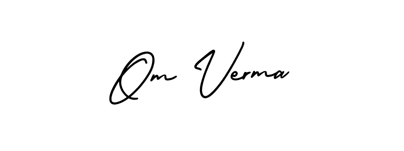 Make a beautiful signature design for name Om Verma. With this signature (AmerikaSignatureDemo-Regular) style, you can create a handwritten signature for free. Om Verma signature style 3 images and pictures png